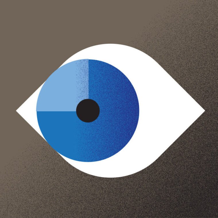 Illustratie van een oog als beeld voor online marketing uitbesteden